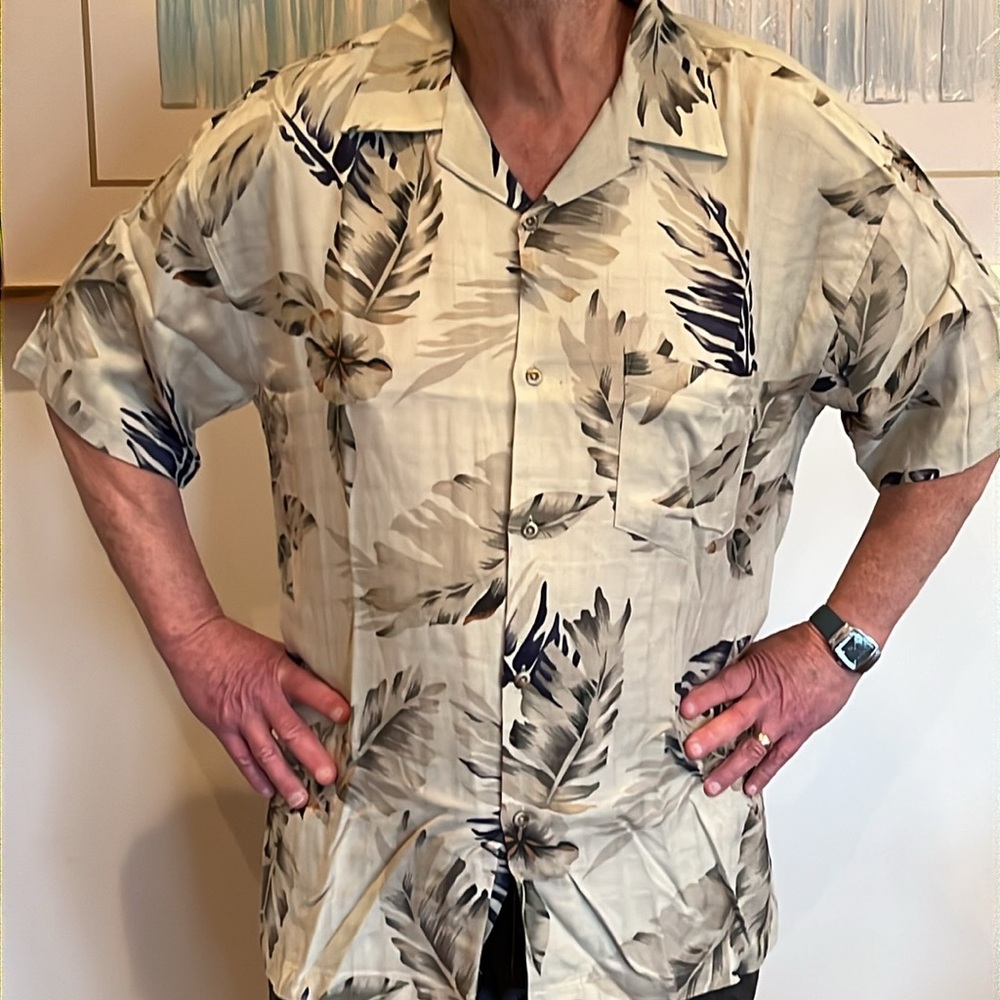 Vintage Splatt Resortwear Tropical Button-Up Shirt L